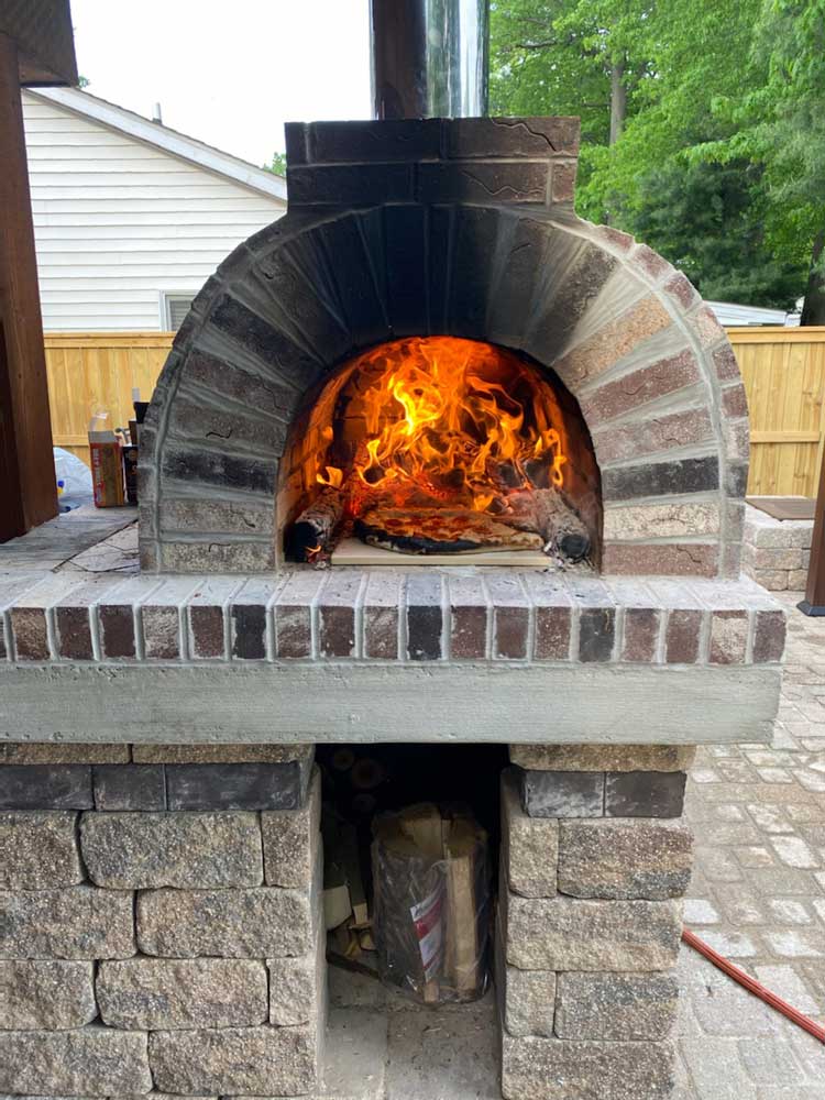 outdoor wood fired kitchen