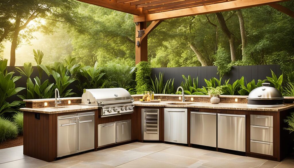 outdoor kitchen