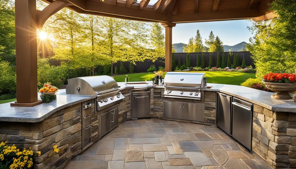 outdoor kitchen island